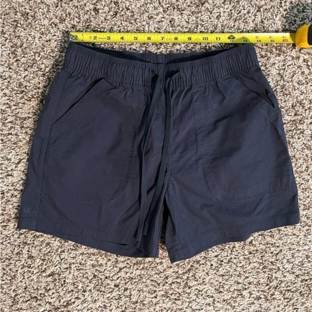 Title Nine Clamber Shorts Womens Small navy Hiking Travel Drawstring 4‎ Inseam